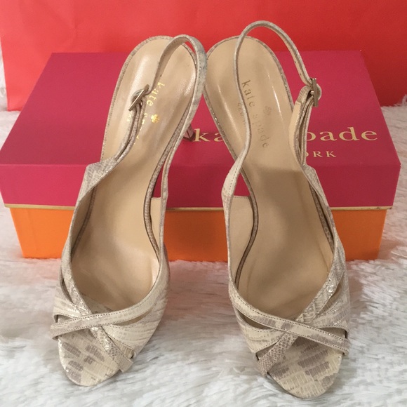 Kate Spade Nude Sling Back Pump with 1/2”platform - Picture 4 of 8